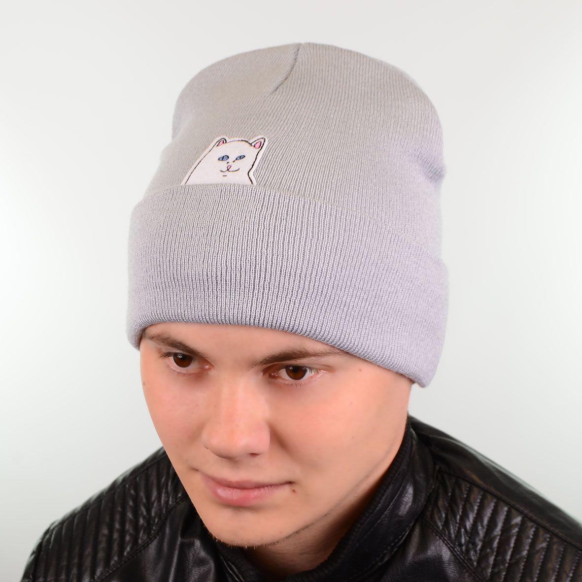 Шапка вязаная Sofi L18022 one size Светло-серый