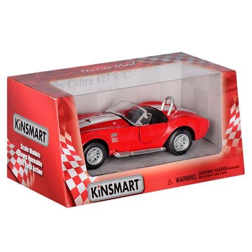 Детская коллекционная машинка Kinsmart SHELBY COBRA инерционная Красный