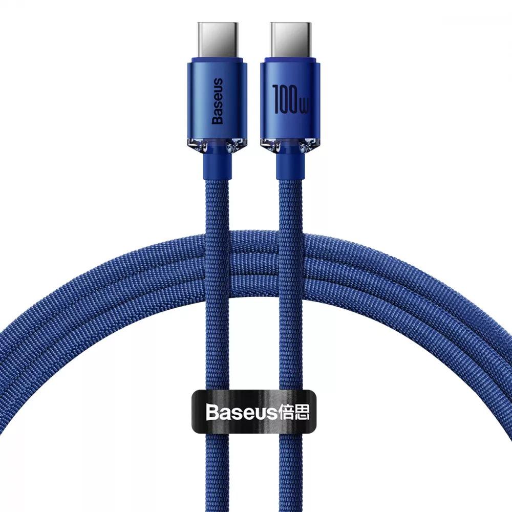Кабель Baseus Crystal Shine Series Type-C to Type-C 100W 120 см CAJY000601 Blue