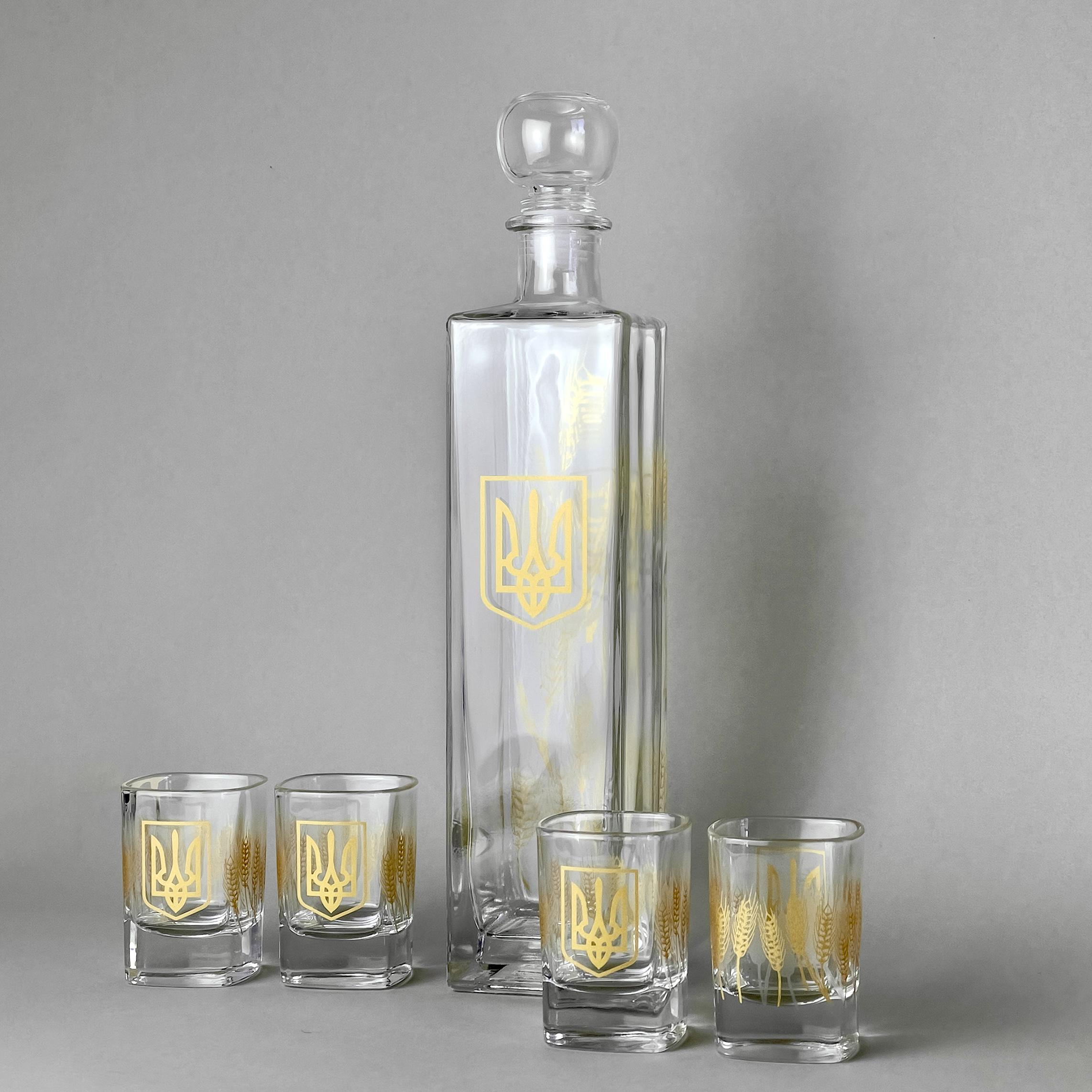 Графин Concept Glass Украинское 500 мл со стопками 55 мл (CG41-1060)