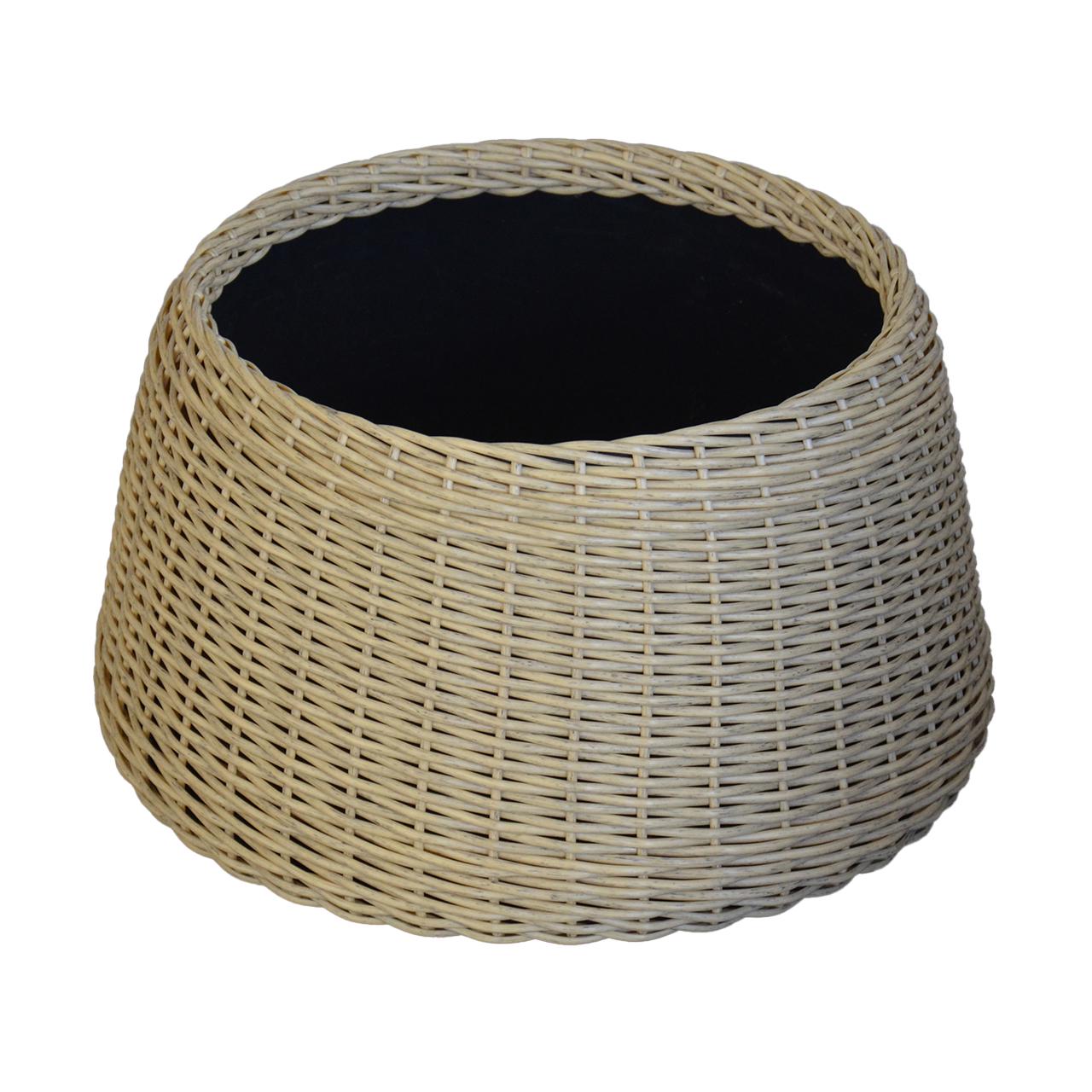 Подставка-юбка под елку плетеная из искусственного ротанга/ручной работы M Светлое дерево (23296059)