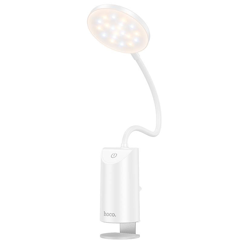Лампа для стола Hoco HX10 аккумуляторная с регулировкой яркости и креплением Белый (627240) - фото 4 Лампа для стола Hoco HX10 аккумуляторная с регулировкой яркости и креплением Белый (627240) - фото 4