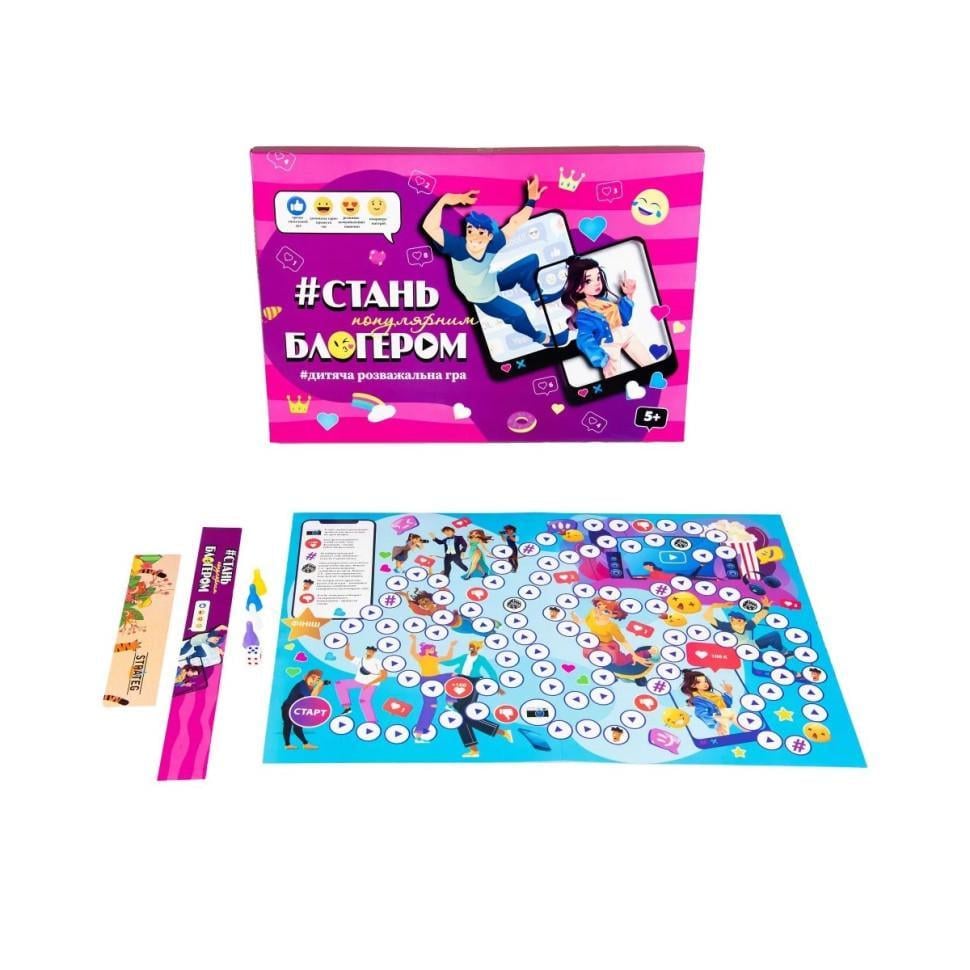 Настільна гра Strateg Стань популярним блогером 30399 бродилка (RLT30787)