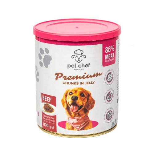 Корм влажный для взрослых собак Pet Chef с говядиной 800 г - фото 5 Корм влажный для взрослых собак Pet Chef с говядиной 800 г - фото 5