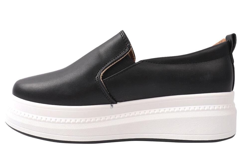 Кеды-слипоны женские Fashion из эко кожи на платформе Черный (7-21DTCPF 36) - фото 2