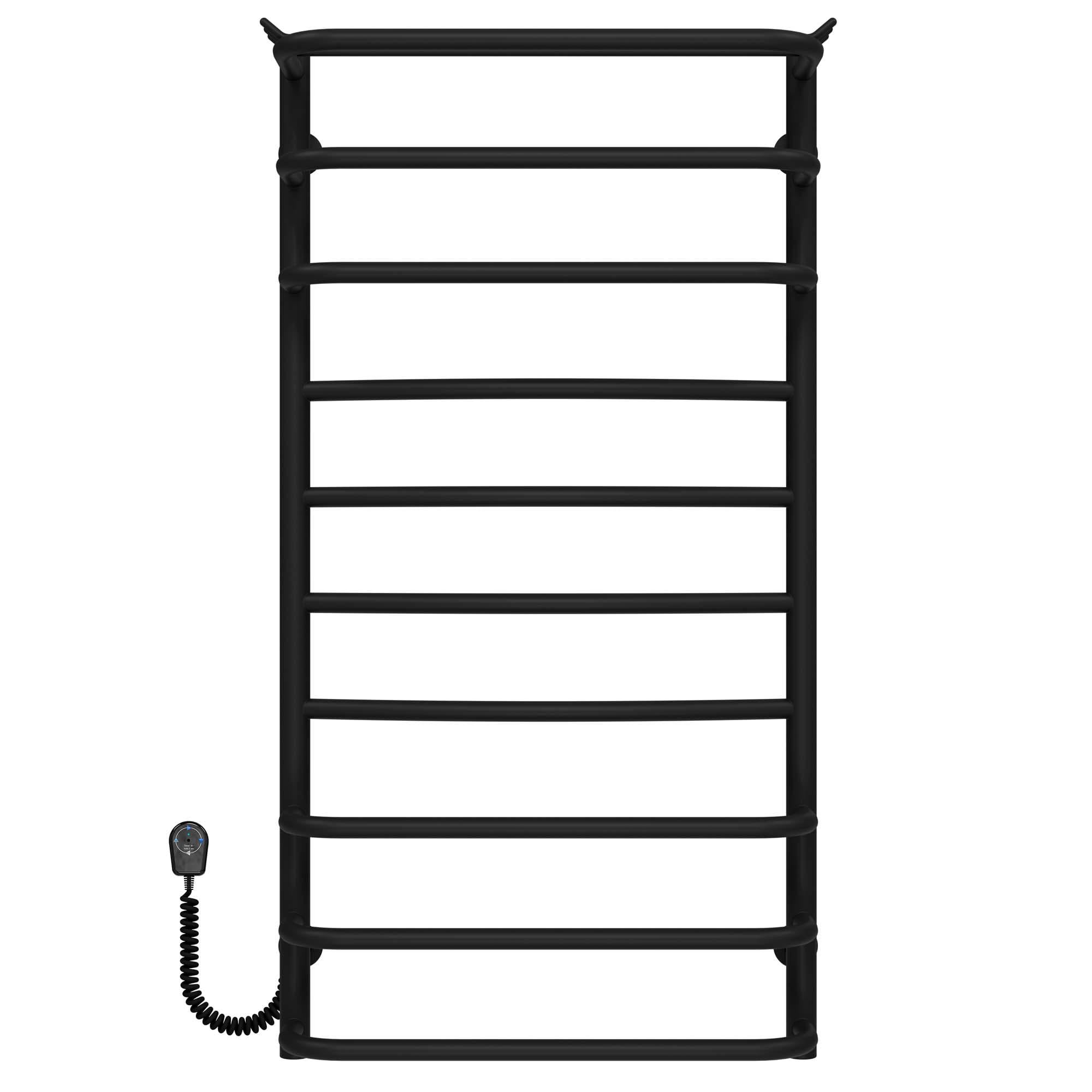 Полотенцесушитель электрический Deffi Юность П10 EF16 левое подключение нержавеющая сталь 500х1000 мм Черный (C.YU.100.50.10.EBL5)