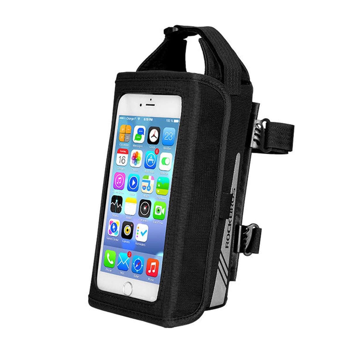 Велосумка на раму для телефона ROCKBROS B52 велкро до 6,2" Черный (RB-B52-2744)