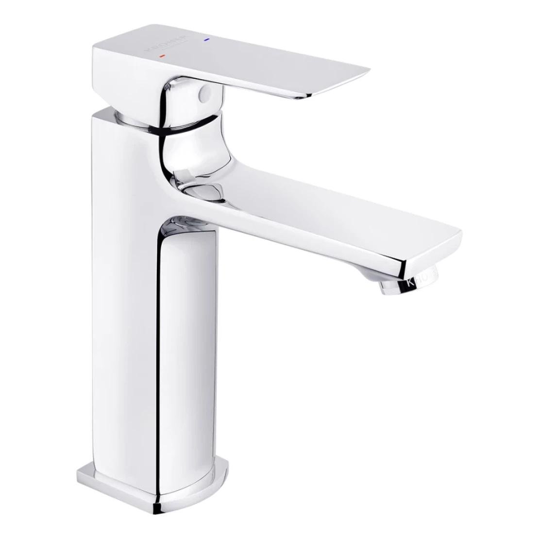 Смеситель для раковины Kroner KRP Harz C010 врезной короткий излив Хром (CV023605)