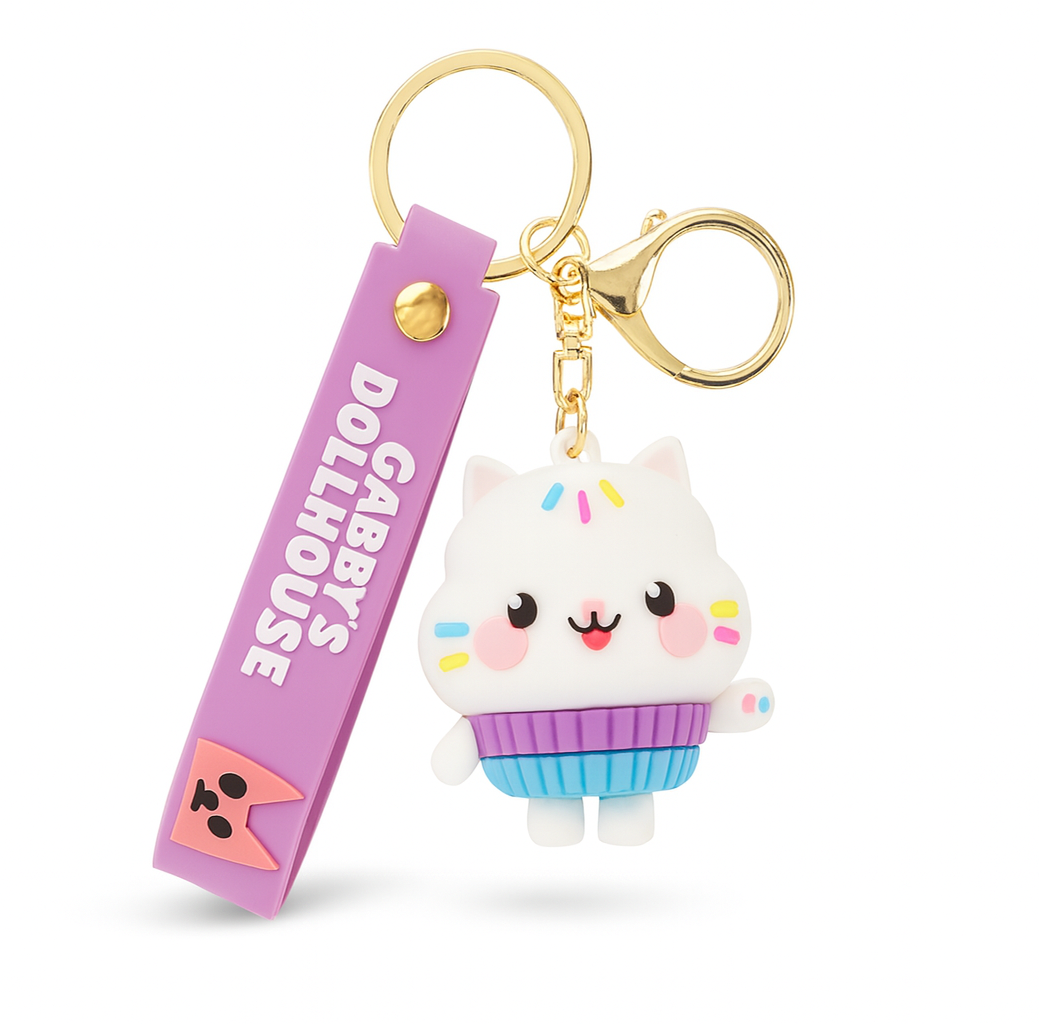 Брелок кіт Кексик Ляльковий будиночок Габбі Cakey Gabby's Dollhouse Білий (0570)