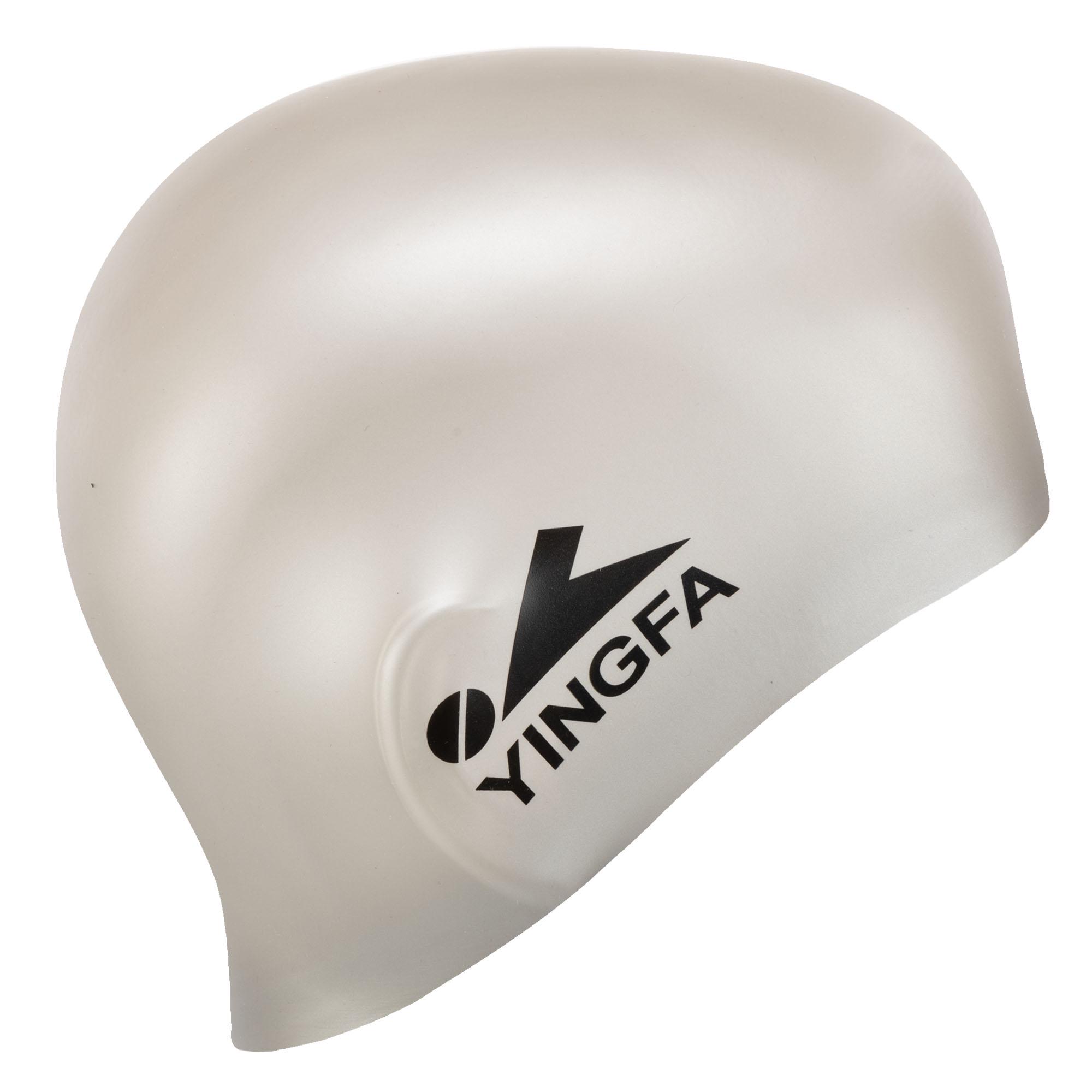 Шапочка для плавания для взрослых YINGFA ROUND C0072 силиконовая L серый (C0072_Серый_L)
