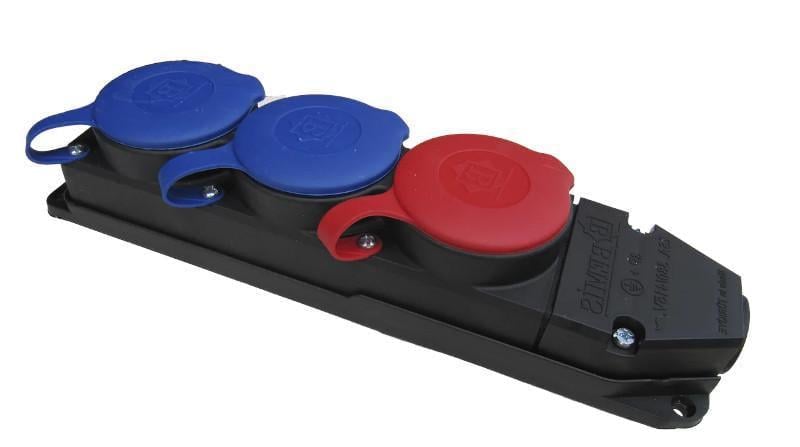 Розетка тройная Bemis 1x3х фаз+2x1 фаз каучук (00000014882)