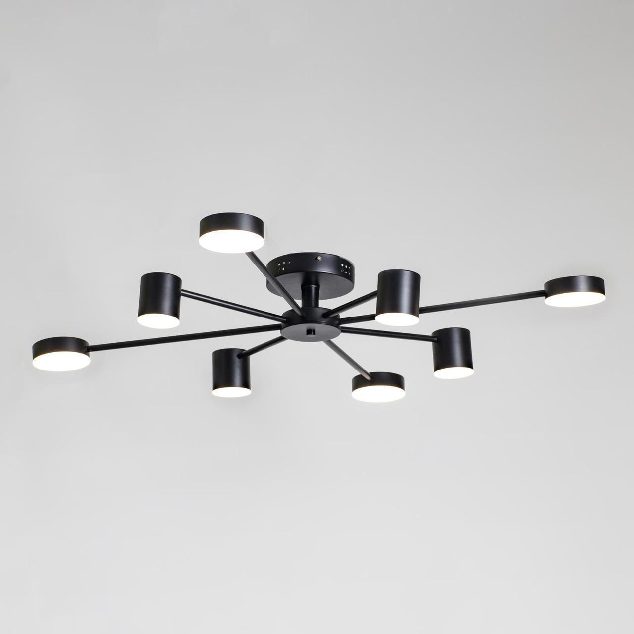 Люстра LED Svet в стиле LOFT на 8 модулей Черный (SY-7800/8 BK 96W)
