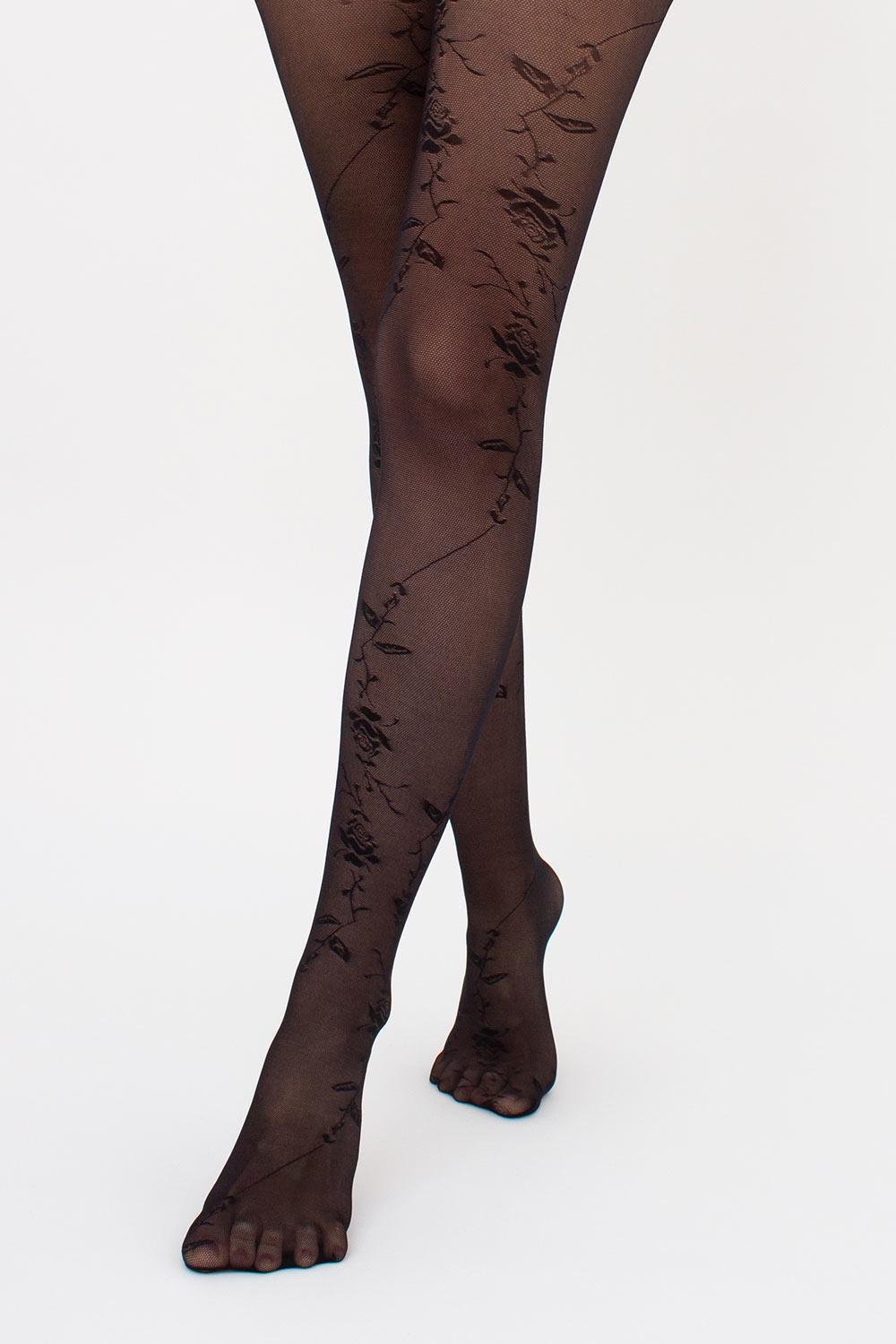 Колготки жіночі Giulia MESH FLORAL 40 Квіти в сітку р. 2 Black (4823116924345) - фото 2 Колготки жіночі Giulia MESH FLORAL 40 Квіти в сітку р. 2 Black (4823116924345) - фото 2