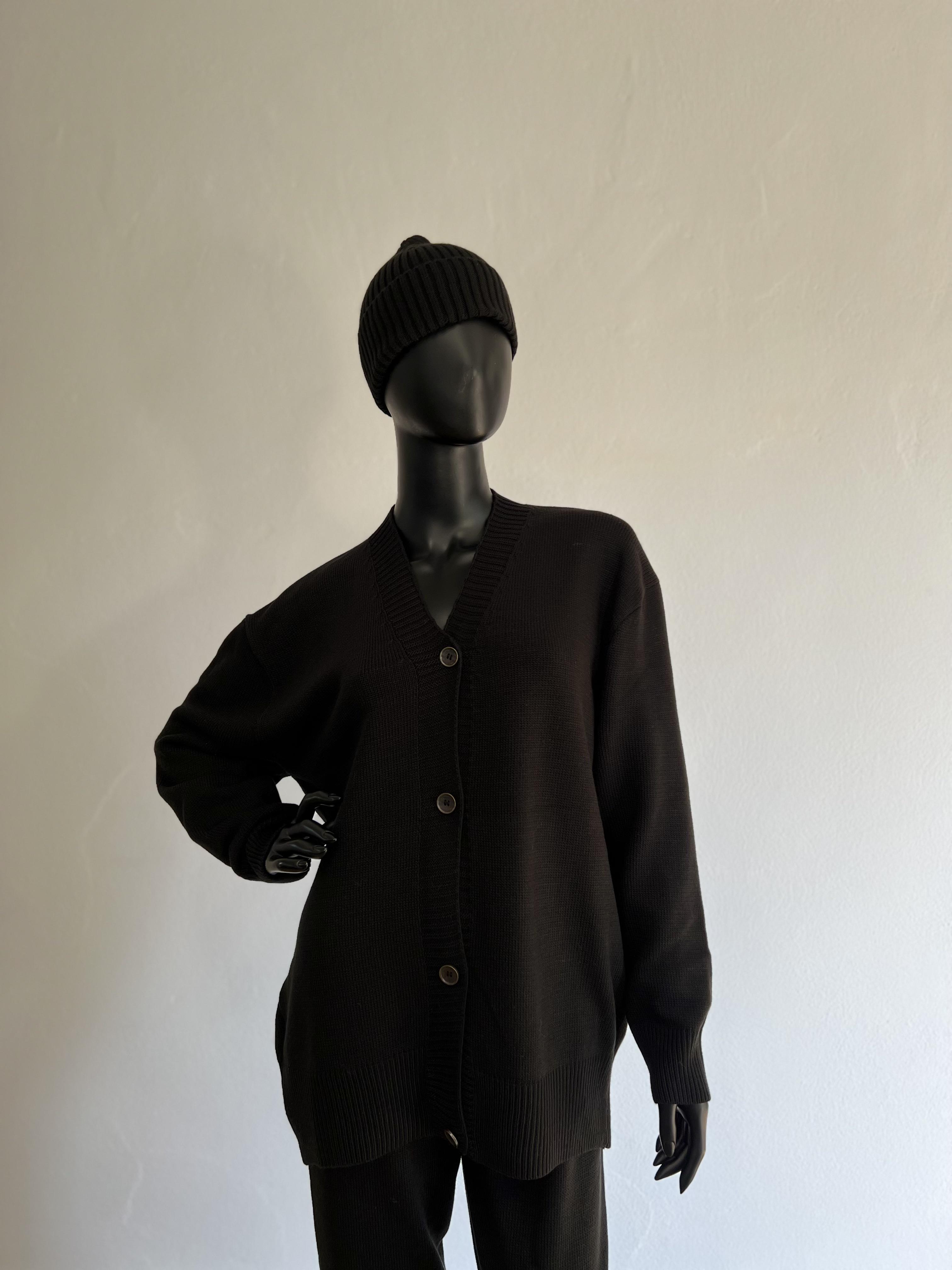 Кардиган вязаный на зиму-весну WALERI one size Черный