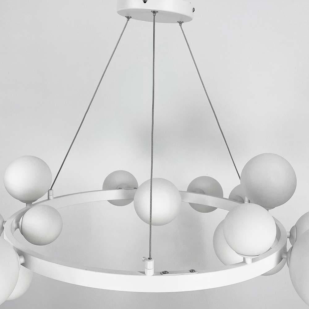 Люстра кільцева з 15 білими плафонами 85 см Білий (AT 32/15 WT) - фото 3 Люстра кільцева з 15 білими плафонами 85 см Білий (AT 32/15 WT) - фото 3