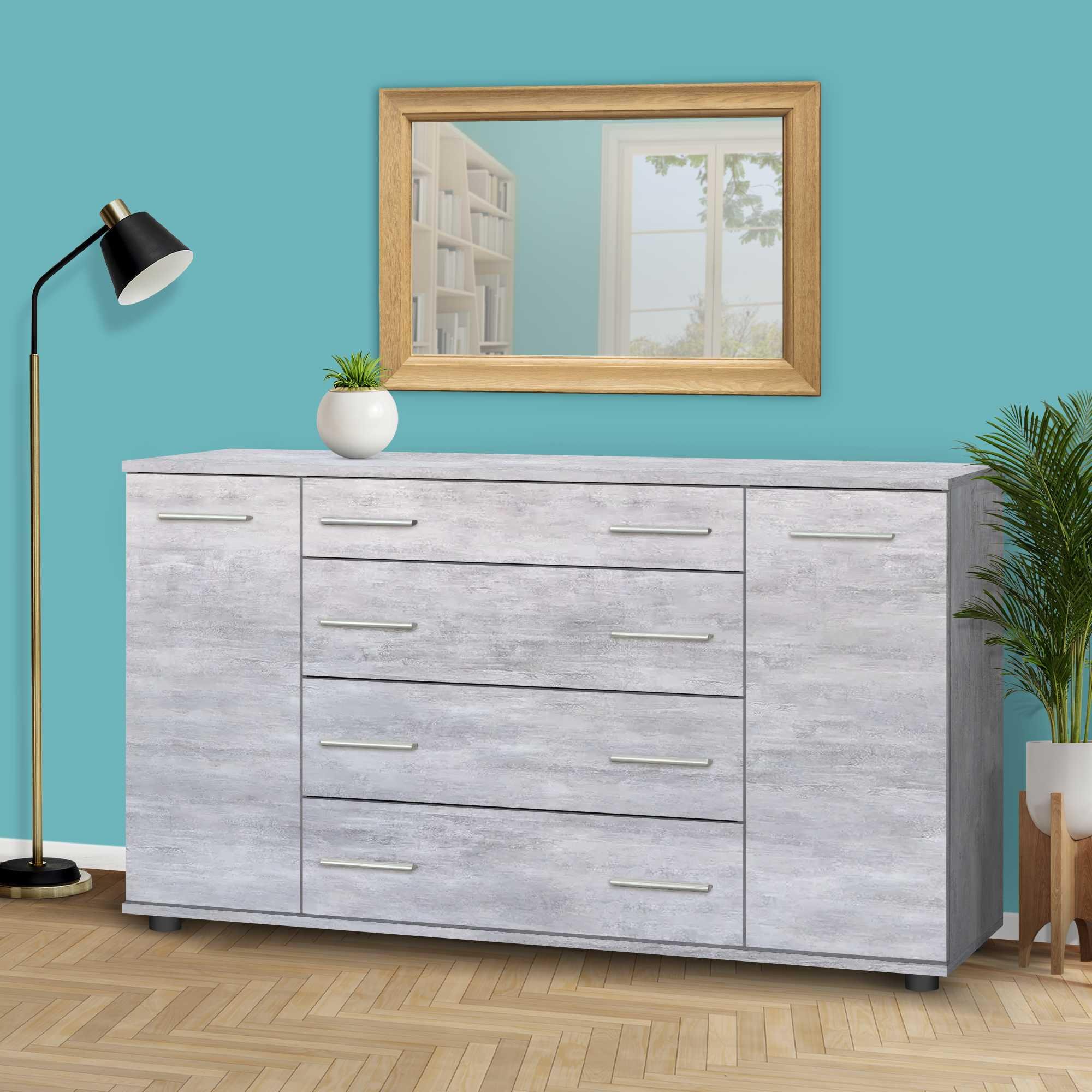 Комод большой для вещей в спальню и гостиную Бетон (О-4а) - фото 3 Комод большой для вещей в спальню и гостиную Бетон (О-4а) - фото 3