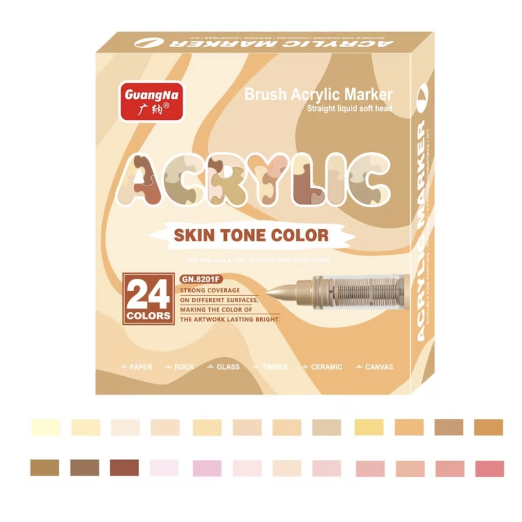 Набір маркерів акриловиx Guangna Skin Tones набір 24 кольори (23) Набір маркерів акриловиx Guangna Skin Tones набір 24 кольори (23)