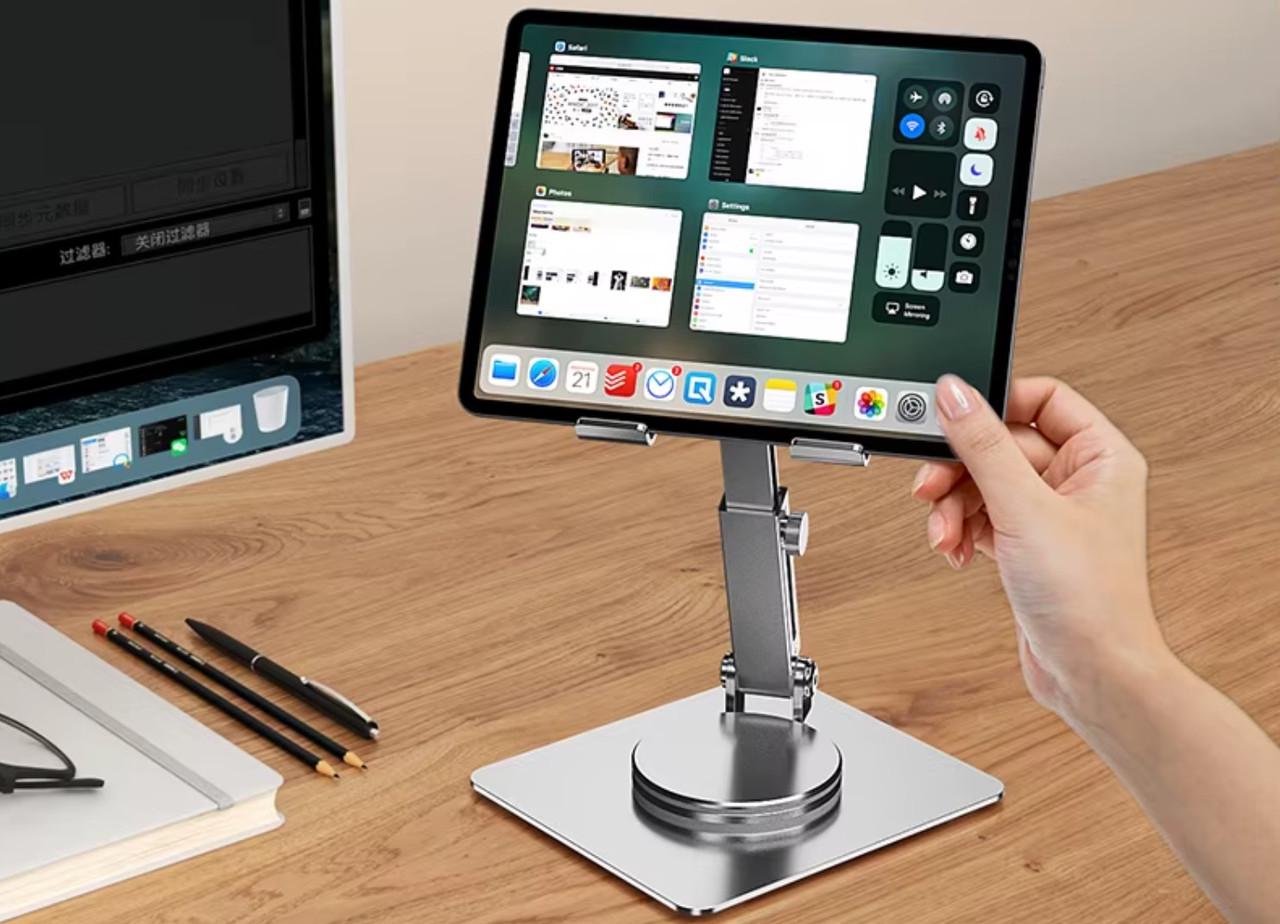 Держатель для планшета Primo SP05 7-12,9" настольный металлический с функцией вращения Silver (2632444852) - фото 7 Держатель для планшета Primo SP05 7-12,9" настольный металлический с функцией вращения Silver (2632444852) - фото 7