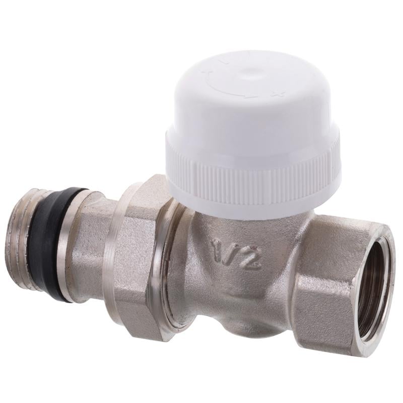 Клапан термостатический радиаторный прямой KOER KR.923-GI 1/2"x1/2" с американкой (KR2684)