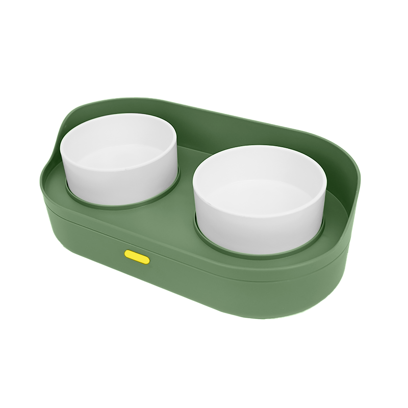 Миска Hoopet 17652 Dark Green для котов и собак двойная с подставкой Миска Hoopet 17652 Dark Green для котов и собак двойная с подставкой