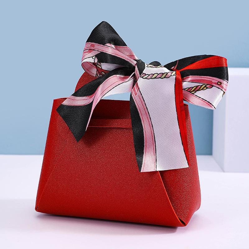 Подарочная сумочка GiftBag с бантом 2 шт. Красный (2200)