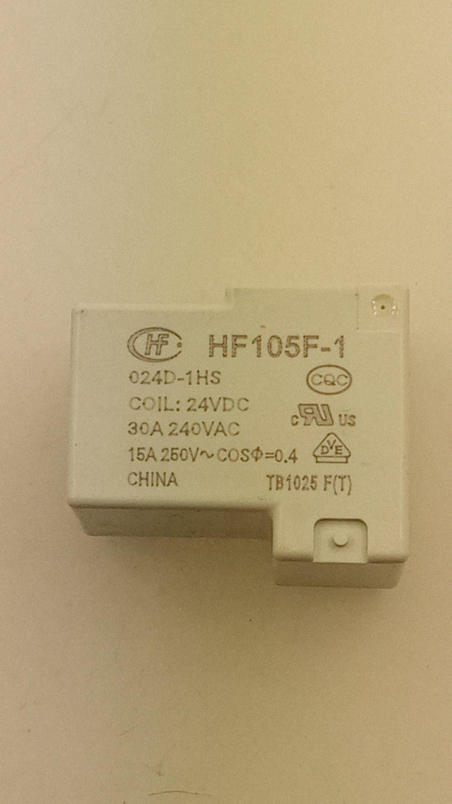 Реле HF105F-024D-1HS DC24V 30A 240VAC 32x27x20