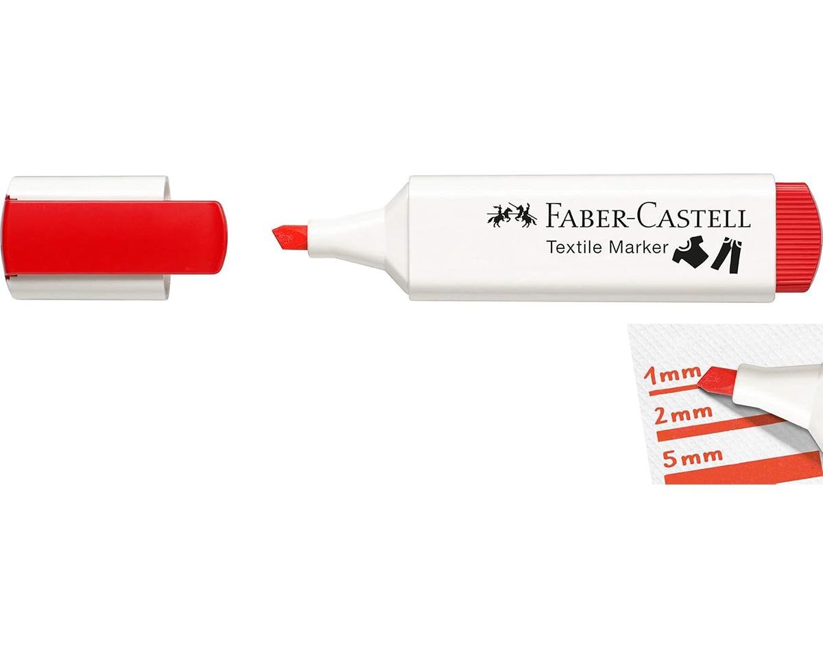 Маркери для тканини Faber-Castell TEXTILE MARKER 5 кольорів (159520) - фото 2 Маркери для тканини Faber-Castell TEXTILE MARKER 5 кольорів (159520) - фото 2