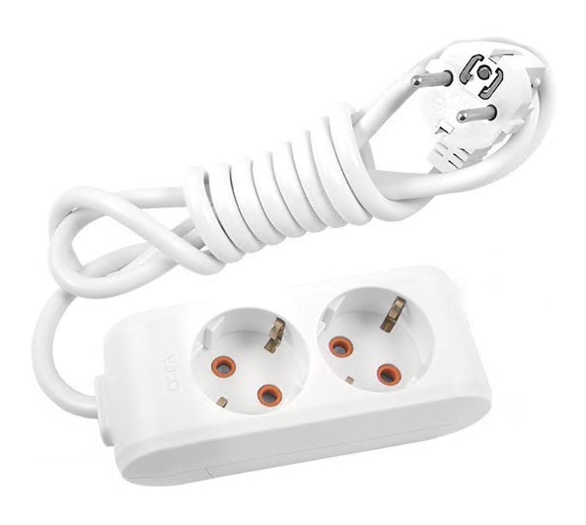 Подовжувач двомісний Viko Multi-Let з заземленням 5 м (27848294)