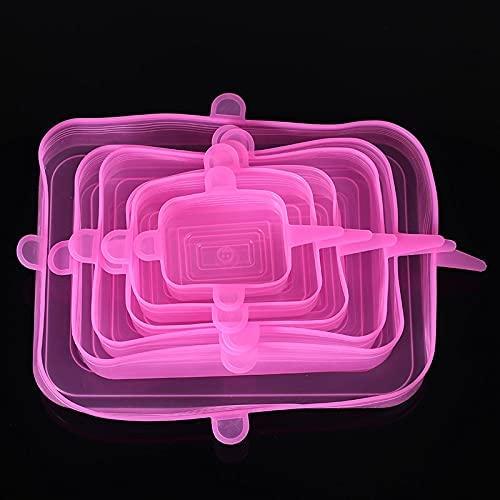 Крышки силиконовые 6 шт. Розовый (1842850642) - фото 7