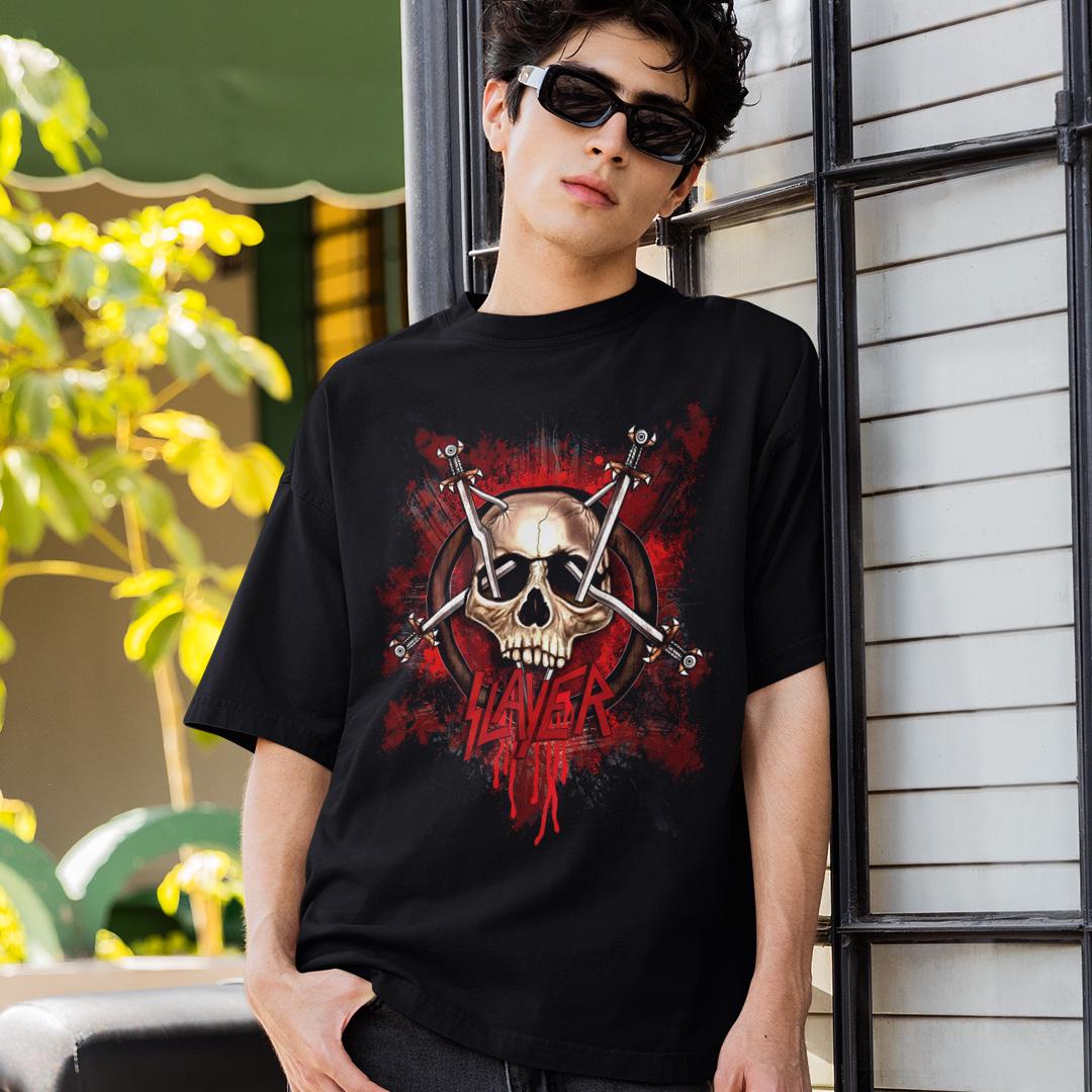 Футболка унисекс Slayer Вloody Skull 4XL Черный (0000010276)