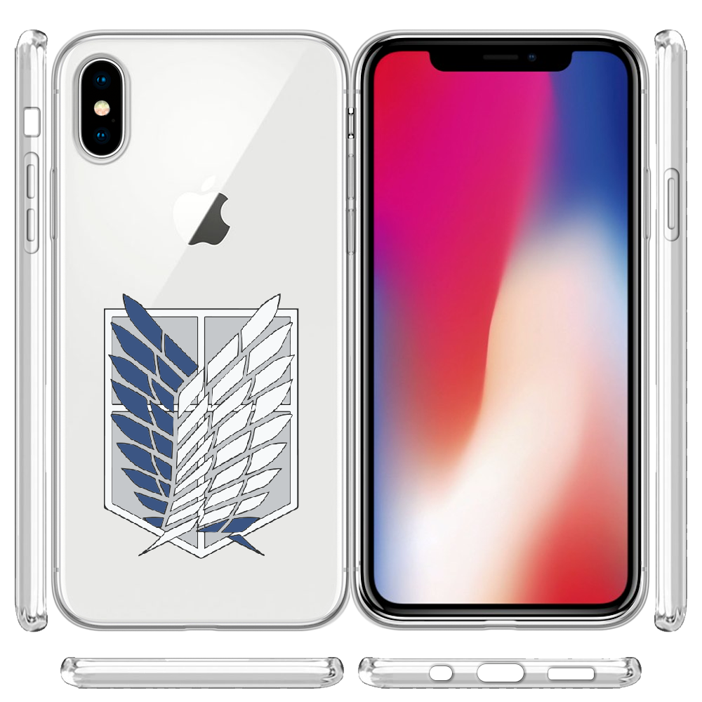 Чехол Boxface iPhone X Атака Титанов Крылья Свободы Прозрачный силикон (32139-bk88-32139) - фото 3