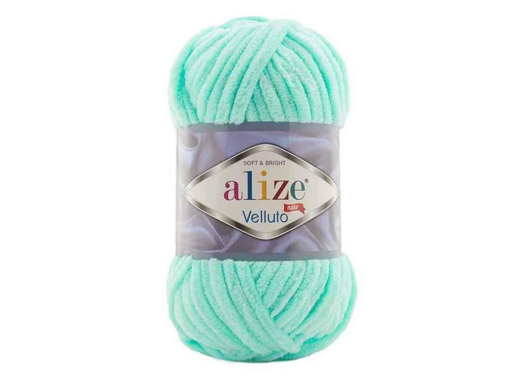 Пряжа Alize Velluto 100% микрополиэстер 100 г 68 м 19 5 шт. Светло-бирюзовый (969592)