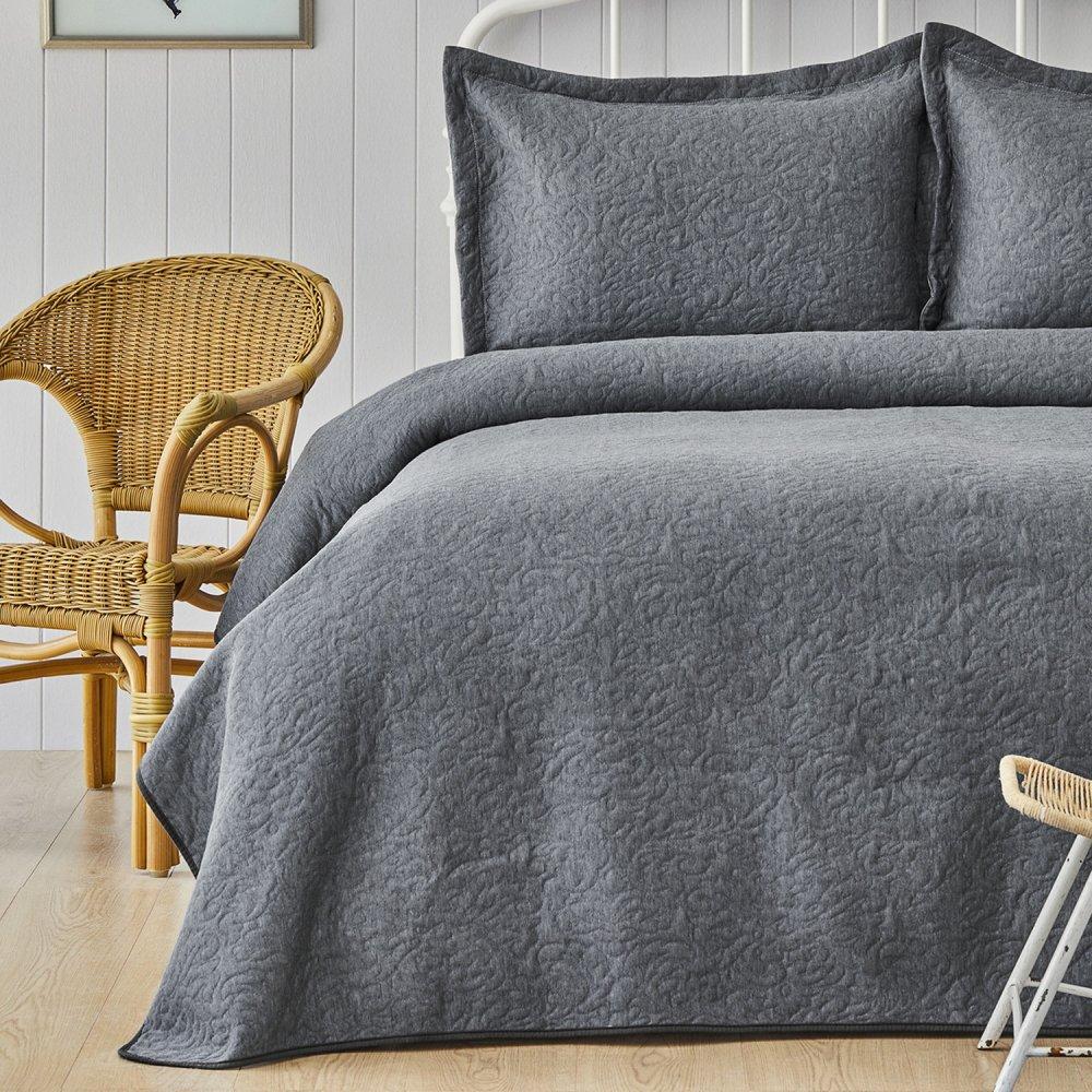 Покривало з наволочками Karaca Home Tresna antrasite 250х240 Антрацит (svt-2000022291101) - фото 4 Покривало з наволочками Karaca Home Tresna antrasite 250х240 Антрацит (svt-2000022291101) - фото 4