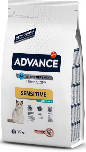 Корм сухой для кошек Advance Cat Sterilized Salmon Sensitive 1,5 кг