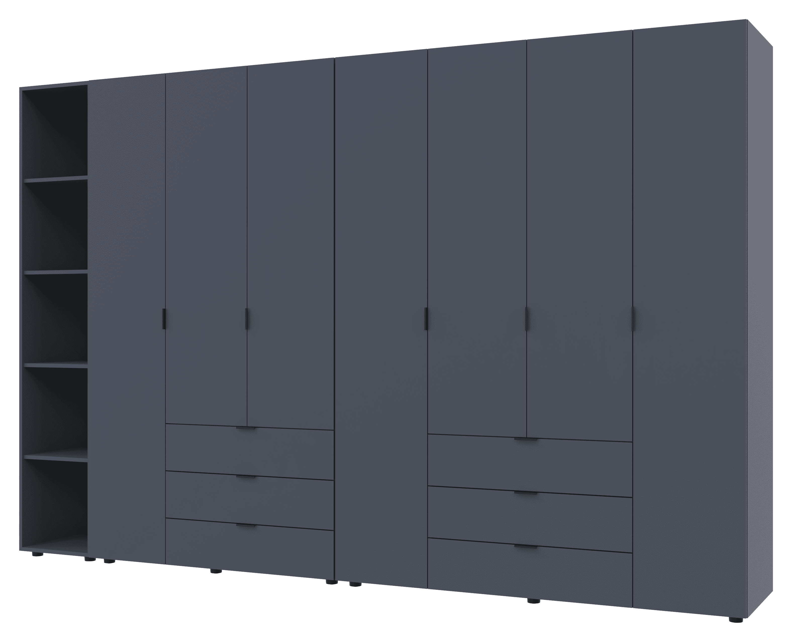 Комплект шкафов для одежды Doros Гелар 309,4х49,5х203,4 см 3 шт. Графитовый (DRS-011163)