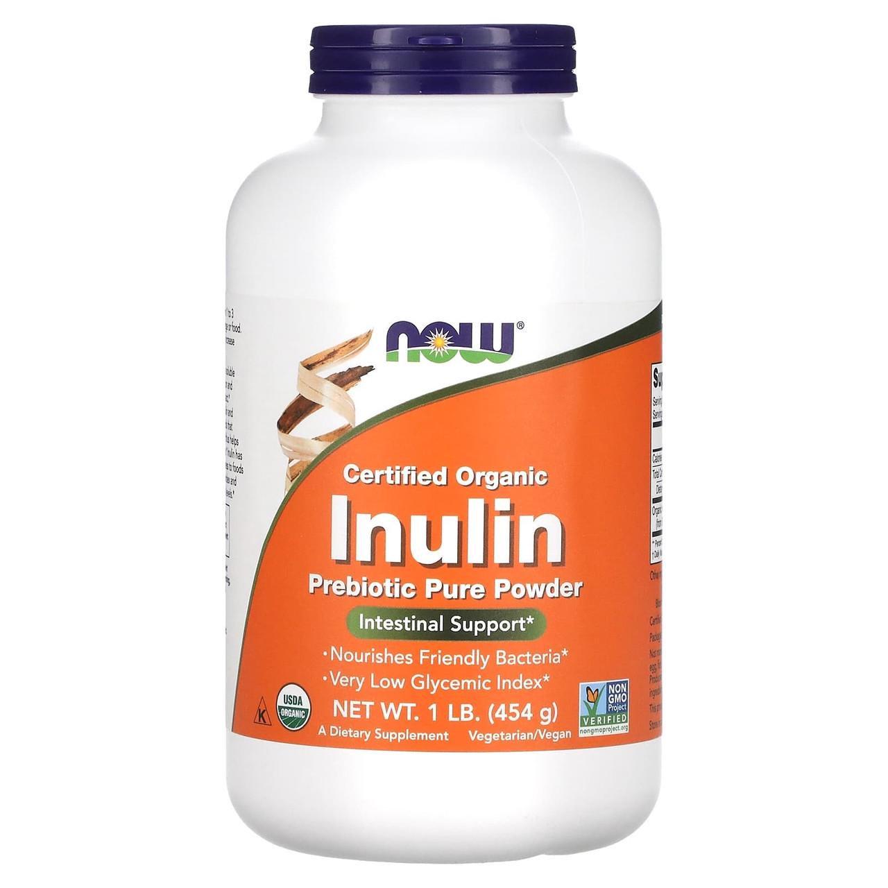 Инулин Now Foods Inulin в чистом порошке 454 г