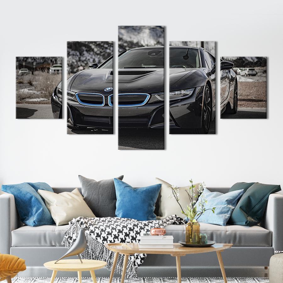 Модульная картина из 5 частей на холсте Крутое авто BMW i8 112x54 см (115-52)