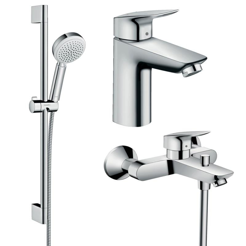 Набор смесителей для ванны Hansgrohe Eco Logis 100 71104+7140+26651400 Хром (20200001) - фото 1