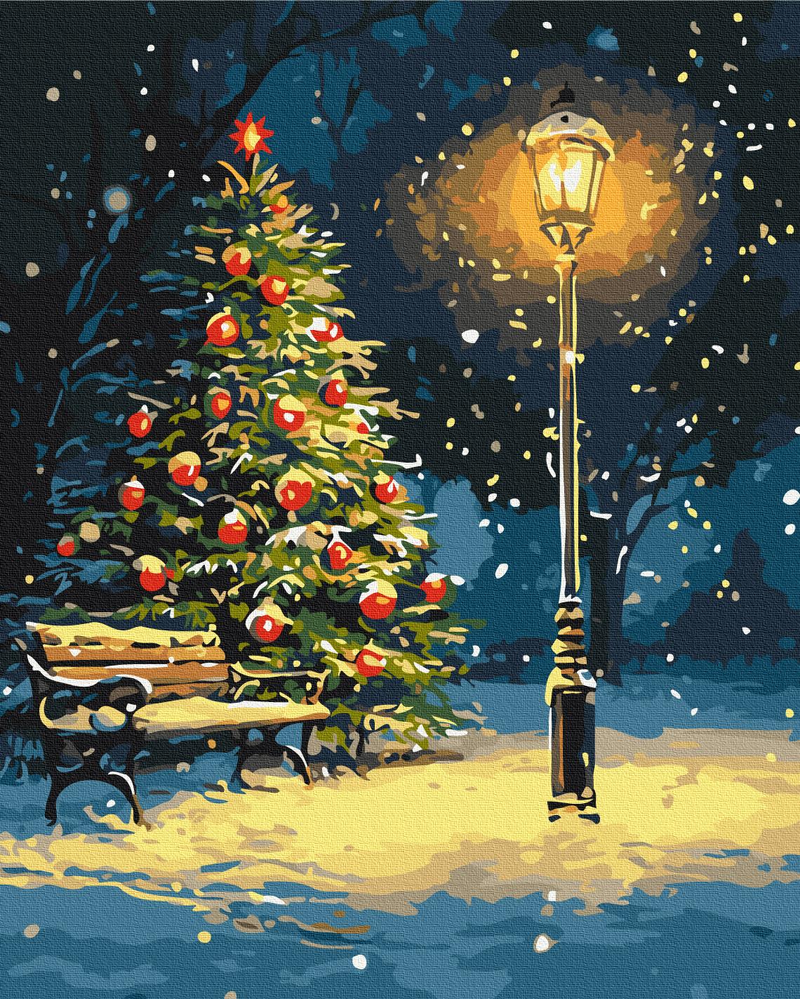 Картина по номерам Brushme Ночной танец снежинок 40x50 см (BS54191)