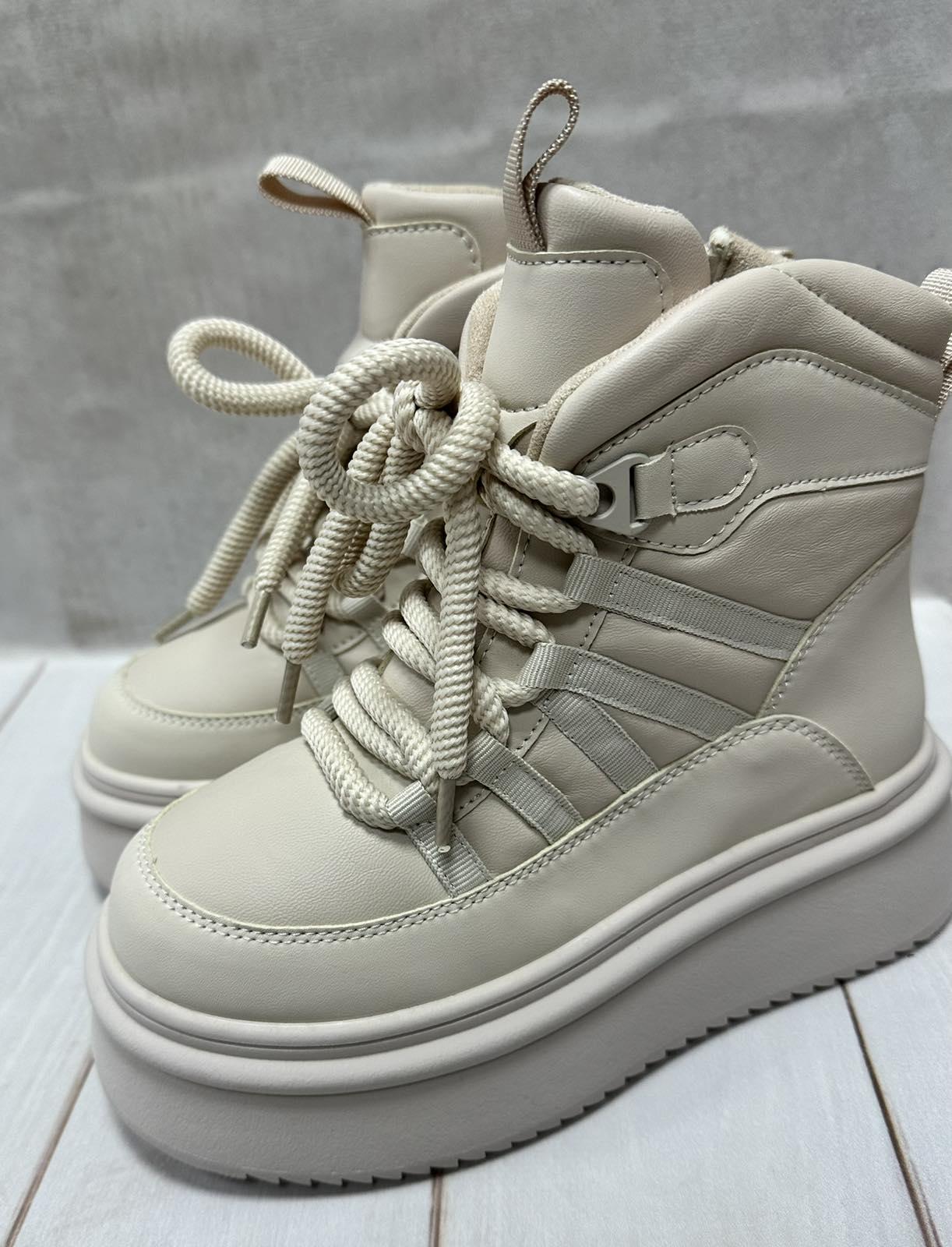 Черевики дитячі зимові на овчині paliament р.36 23,5 см Бежевий - фото 5