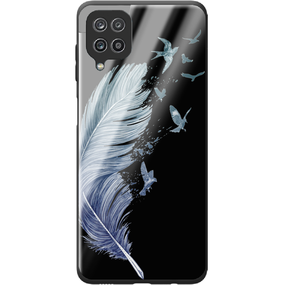 Чохол Boxface Samsung M225 Galaxy M22 Feather Чорний силікон зі склом (43528-cc38-44204)