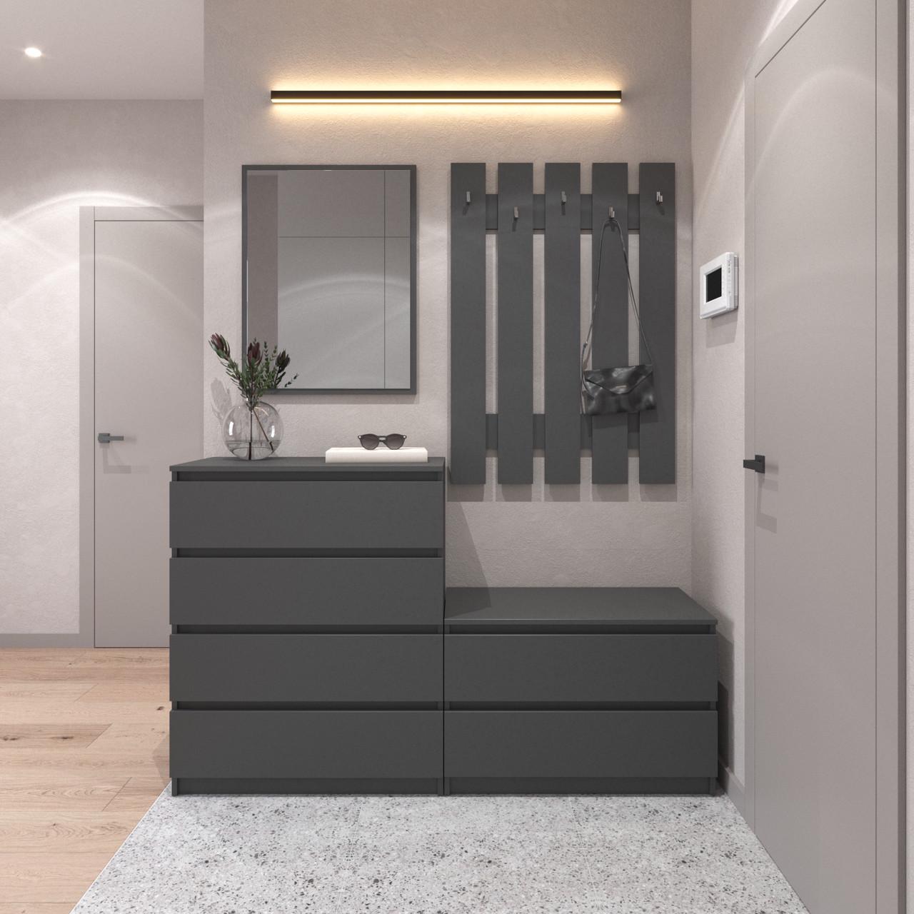 Прихожая VAYS комплект в прихожую 160х40х195 см Антрацит (30777891)