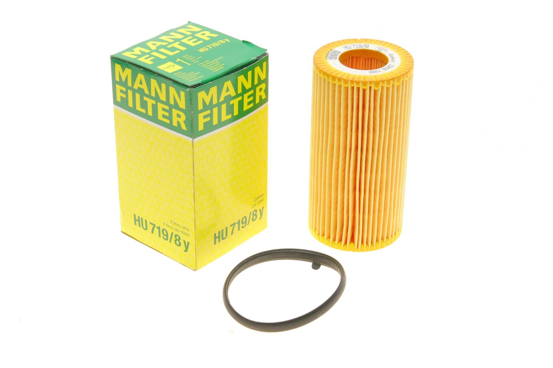 Фильтр масляный Mann-Filter для Volvo C30/C70/S40/S60/S80 10- (HU 719/8 Y)