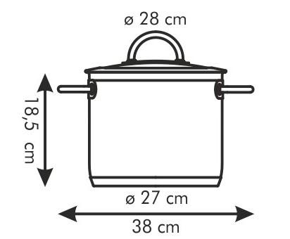 Каструля Tescoma Vision висока з кришкою 28 см 11 л (779028) - фото 2