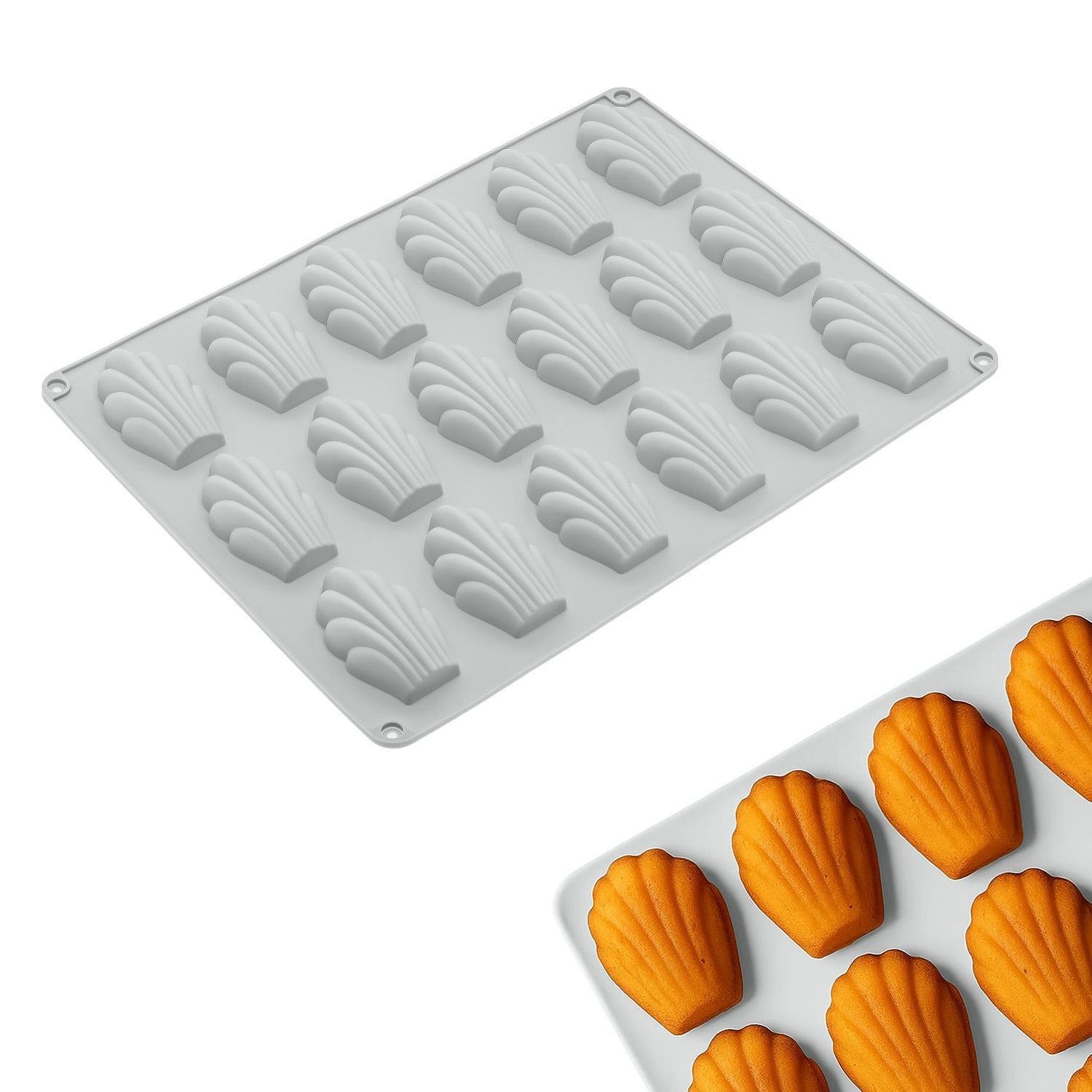 Форма для випікання печива C380 Мадлен силіконова на 18 мушель 32х24х1,4 см Сірий (87167) - фото 7