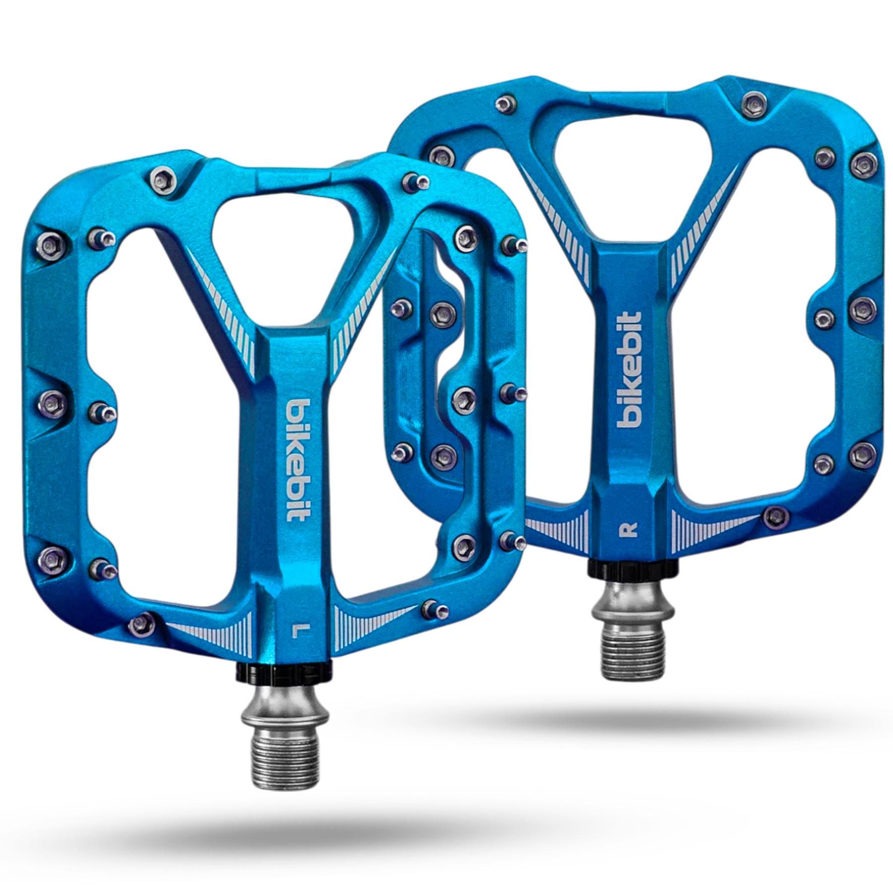 Педали велосипедные BIKEBIT JT88 3 пром-подшипника/Cartridge Axle/алюминиевые Голубой (BB-JT88-5418)