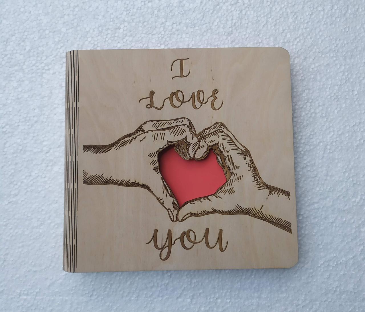 Фотоальбом из фанеры "I love you" (1872677528)