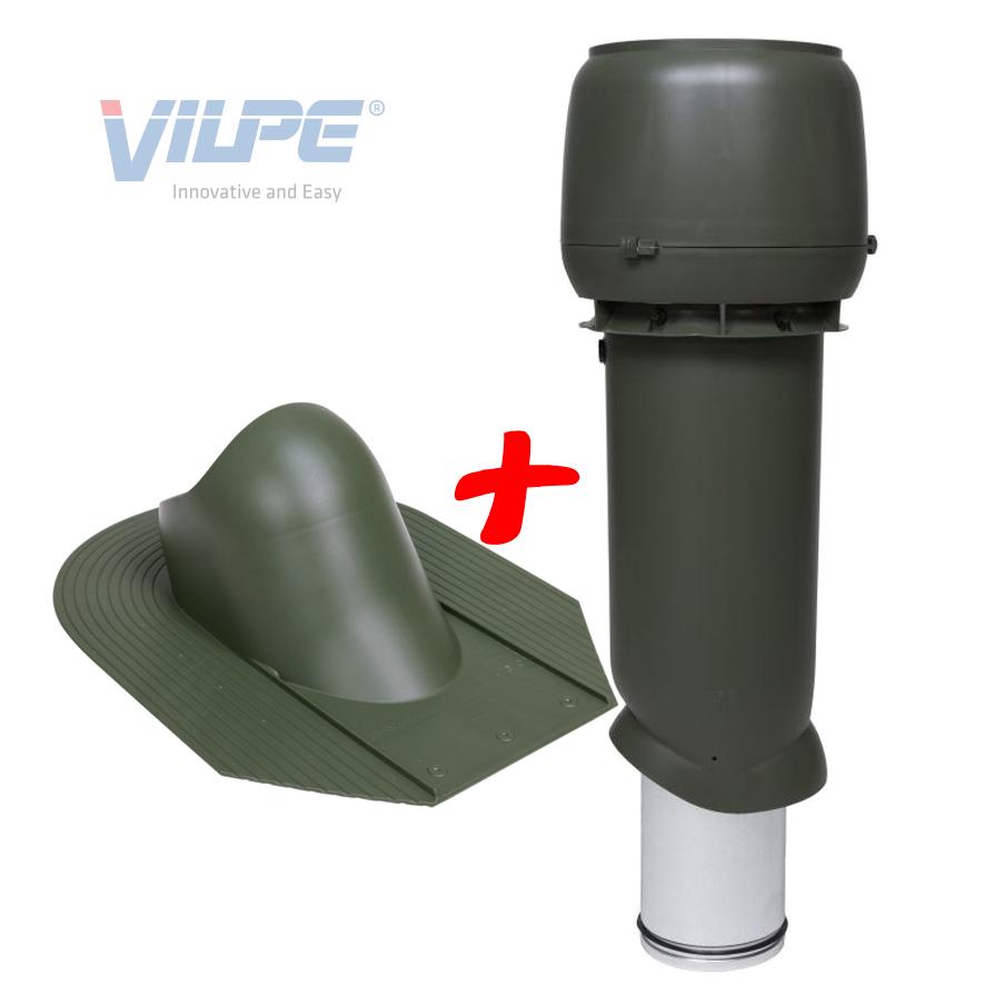 Выход вентиляционный Vilpe для битумной черепицы утепленный Ø 160 мм 700 мм 6020 Зеленый (30078943) - фото 2 Выход вентиляционный Vilpe для битумной черепицы утепленный Ø 160 мм 700 мм 6020 Зеленый (30078943) - фото 2