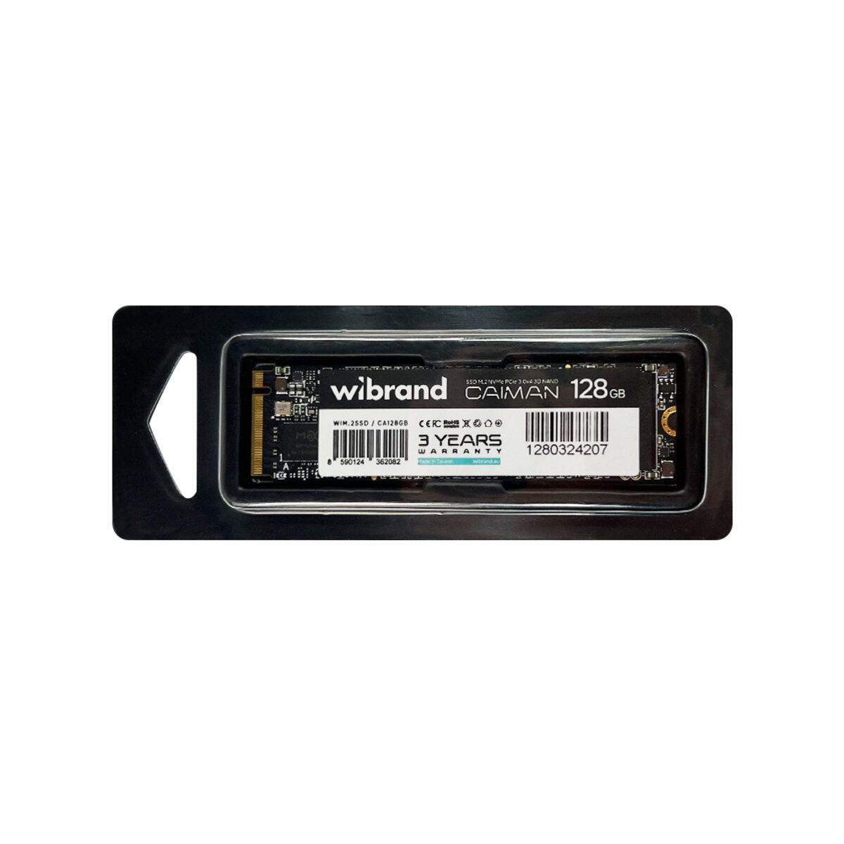 Диск SSD M.2 Wibrand Caiman 128 Gb NVMe 2280 PCIe 3.0 3D NAND (WIM.2SSD/CA128 Gb) - фото 3