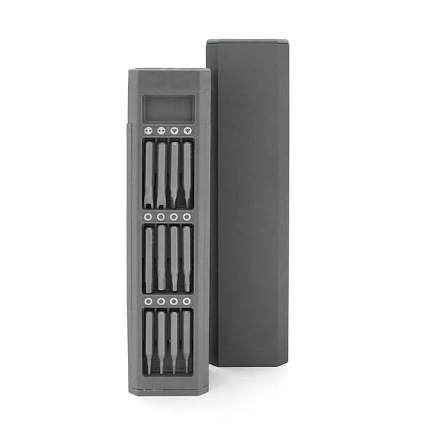 Набор прецизионных отверток 46-в-1 42 бита/магнитная ручка/лопатка и пинцет/алюминиевый кейс для телефонов и ноутбуков (SCREW-SET-46IN1-GRY) - фото 2